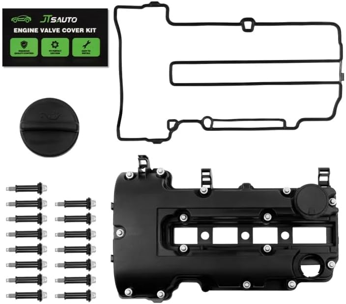 JTSAUTO 264-968 Engine Valve Cover Kit with Gaskets,Bolts & Oil Filler Cap for 2011-2020 Chevy Cruze/Sonic/Trax/Volt, ELR, Encore 1.4L Turbo, Replaces # 55573746, 25198498, 25198874 - Image 1